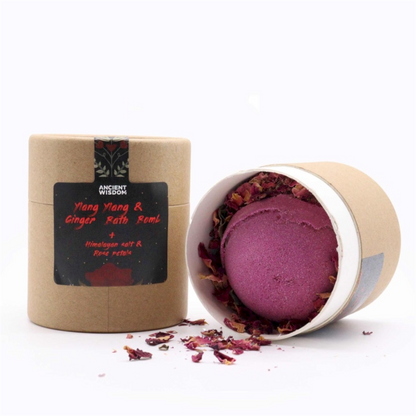 Ylang Ylang & Ginger Bath Bomb with Bath Salt and Petals