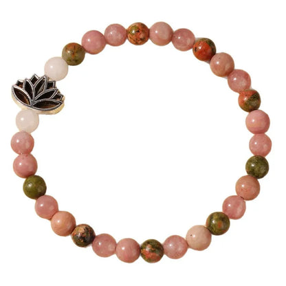 Protection Bracelet, Lotus Charm.