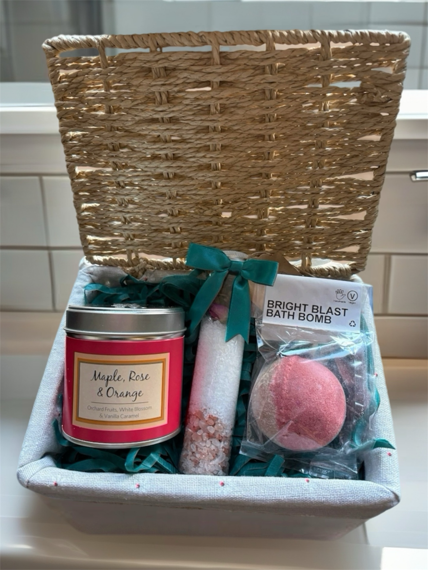 Maple, Rose & Orange Bath Hamper