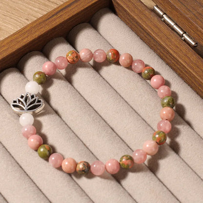 Protection Bracelet, Lotus Charm.