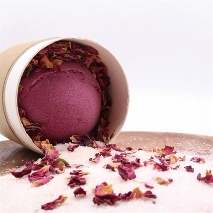 Ylang Ylang & Ginger Bath Bomb with Bath Salt and Petals