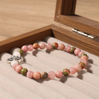 Protection Bracelet, Lotus Charm.