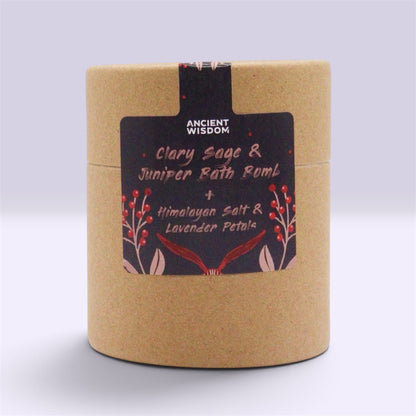 Clary Sage & Juniper Bath Bomb with Himalayan Salt & Lavender Petals