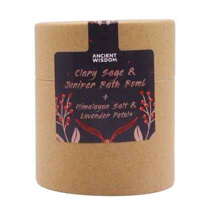 Clary Sage & Juniper Bath Bomb with Himalayan Salt & Lavender Petals