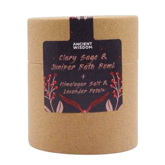 Clary Sage & Juniper Bath Bomb with Himalayan Salt & Lavender Petals