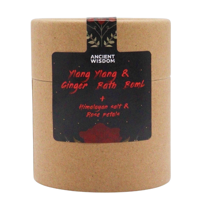 Ylang Ylang & Ginger Bath Bomb with Bath Salt and Petals