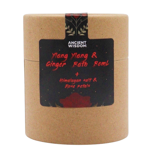 Ylang Ylang & Ginger Bath Bomb with Bath Salt and Petals