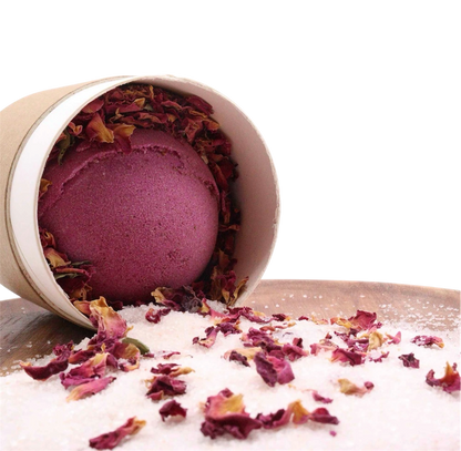 Ylang Ylang & Ginger Bath Bomb with Bath Salt and Petals